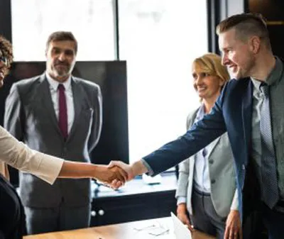 Business people shaking hands