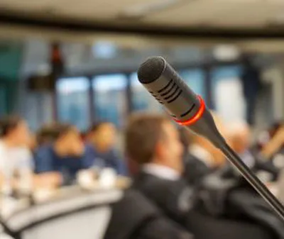 Microphone in meeting room