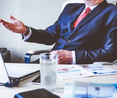 Business man at desk